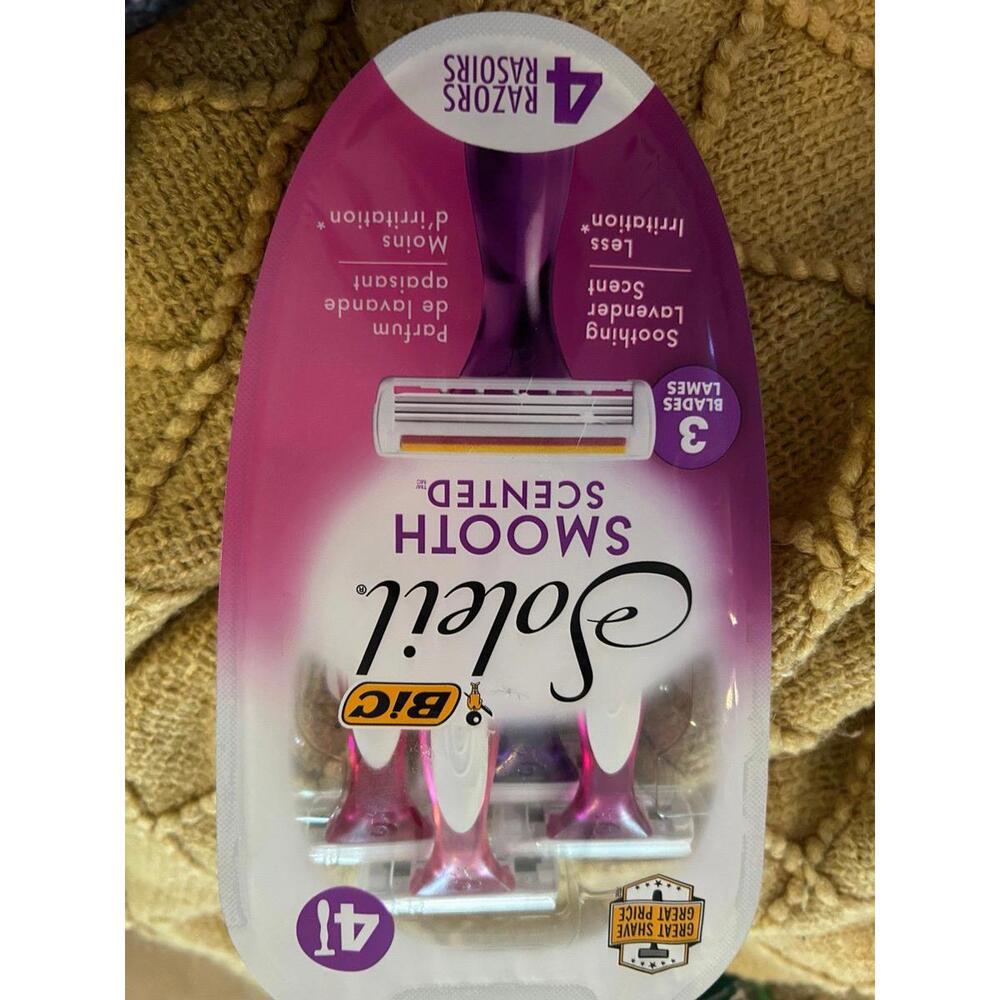 a21 Bic Soleil Smooth Lavender Scented Handles 4 Pack Soothing Moisture Strip